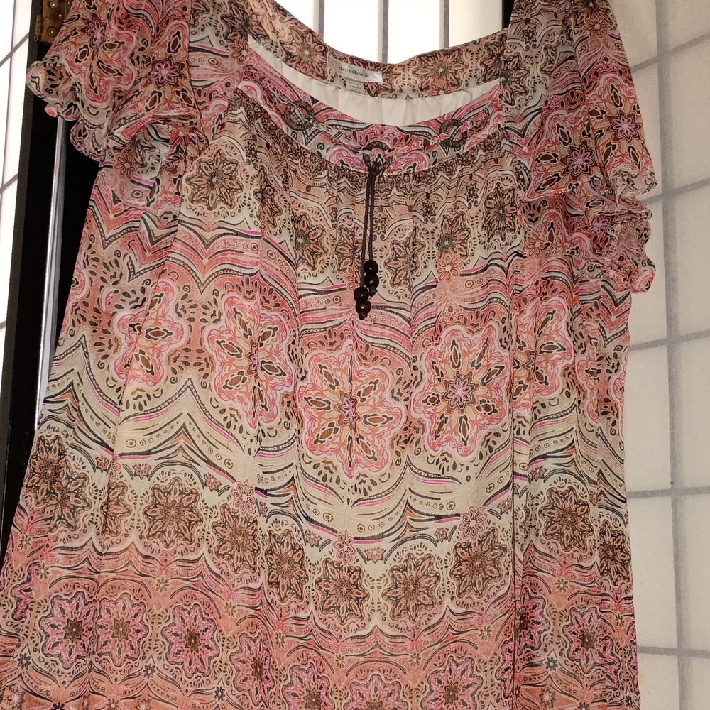 Dress Barn Multicolor Patterned Top Pre Loved Great Condition